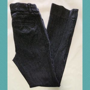 Banana Republic Black Pinstripe Low Rise Sloan Straight Leg Pants